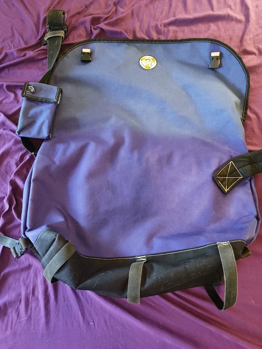 REload XL Full Custom Bicycle Messenger Bag Matching Cell Holster Purple/Teal
